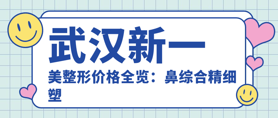 武汉新一美整形价格全览：鼻综合精细塑形|眼部美化|轮廓雕塑|吸脂塑形实惠|胸部整形|鼻部单项|面部提升术|脂肪填充项目费用详解